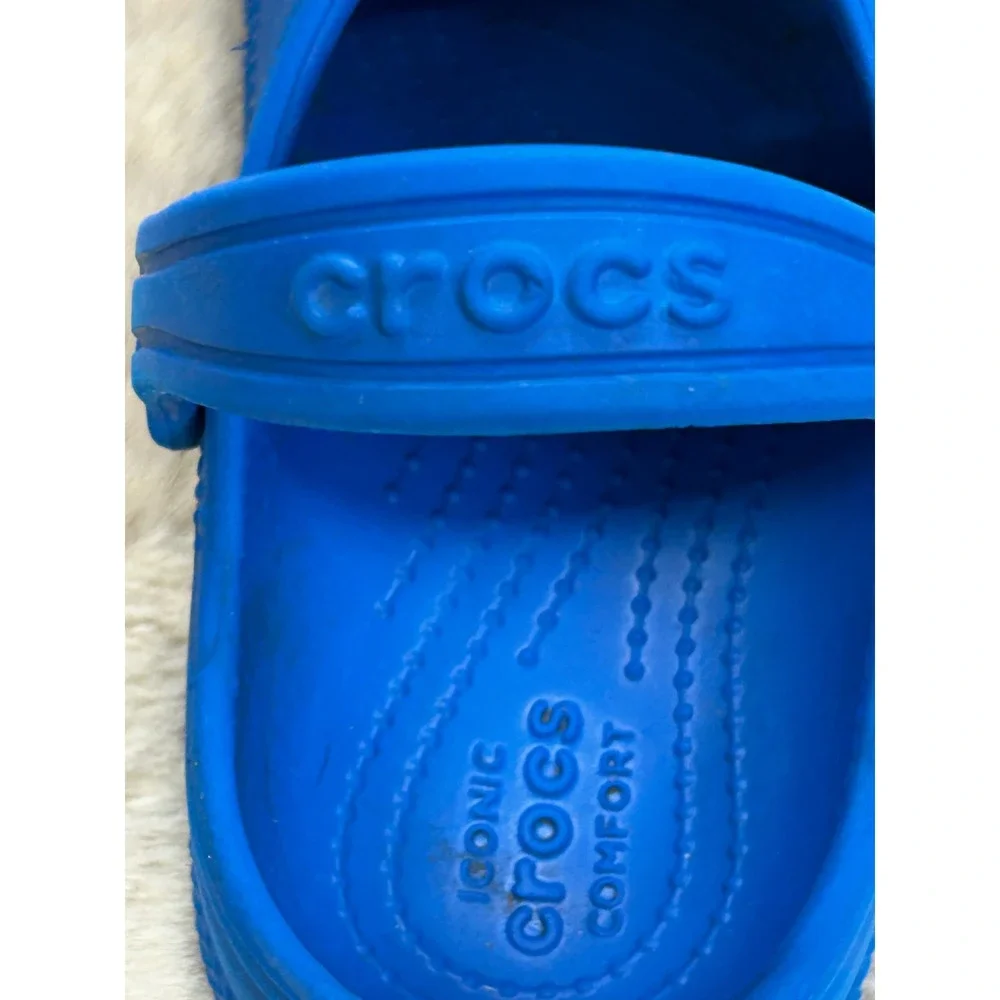 Crocs Kids Classic Clog Royal Blue Comfort Slip On Shoes Size C13